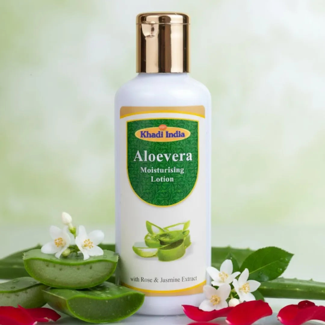 Khadi Ayurveda Aloevera Moisturising Lotion – With Rose & Jasmine Extract