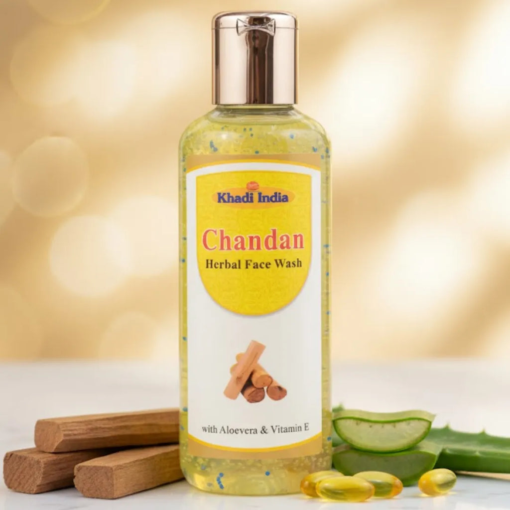 Khadi Ayurveda Chandan Herbal Face Wash with Aloe Vera & Vitamin E