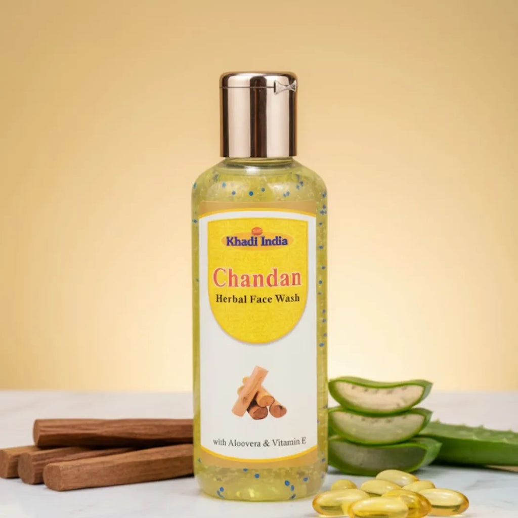 Khadi Ayurveda Chandan Herbal Face Wash with Aloe Vera & Vitamin E